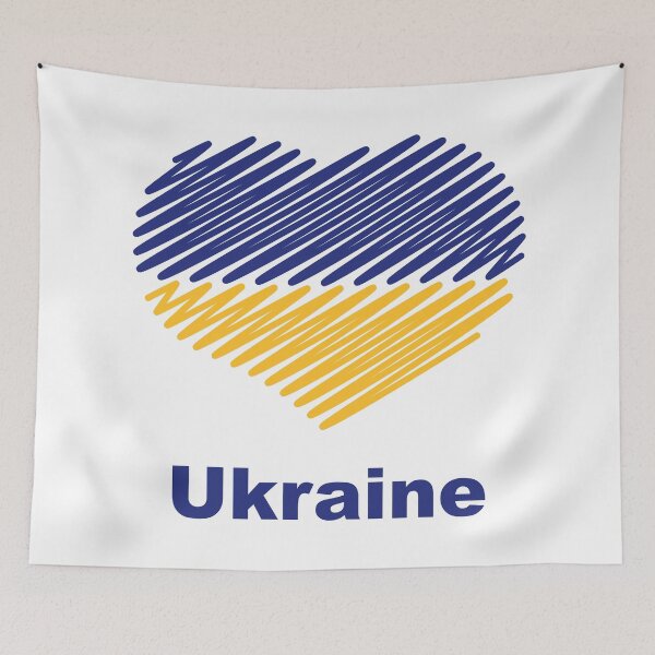 Item preview, Heart Ukraine (Flag / Blue - Yellow) designed and sold by MrFaulbaum.
