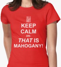 Calming Mahogany-White Women's Fitted T-Shirt