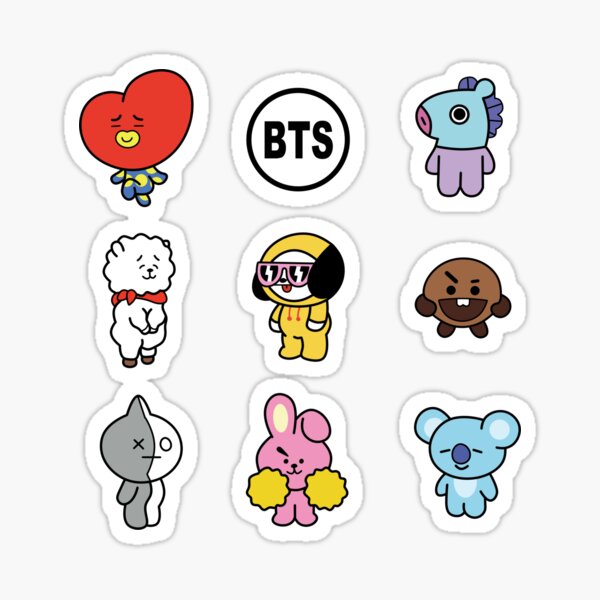 Neon BTS Logo Sticker – Stickerdise