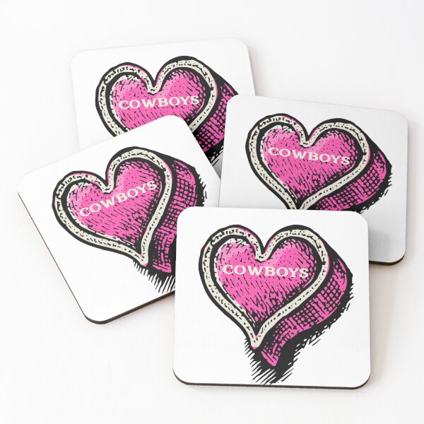 Item preview, Cowboys Candy Heart Pink Heart Valentine  designed and sold by DiscGolfTees.