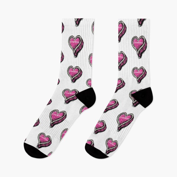 Item preview, Cowboys Candy Heart Pink Heart Valentine  designed and sold by DiscGolfTees.