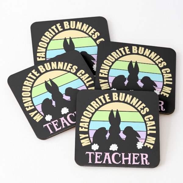 Item preview, My Favourite Bunnies Call Me Teacher, Cute Easter Bunny Sunset  designed and sold by ACC .