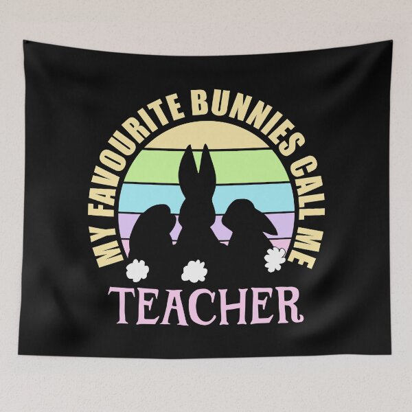 Item preview, My Favourite Bunnies Call Me Teacher, Cute Easter Bunny Sunset  designed and sold by ACC .