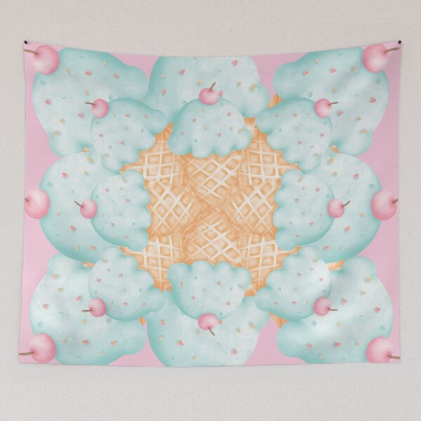 Item preview, Cutesy ice cream print designed and sold by Grey-Brunette.