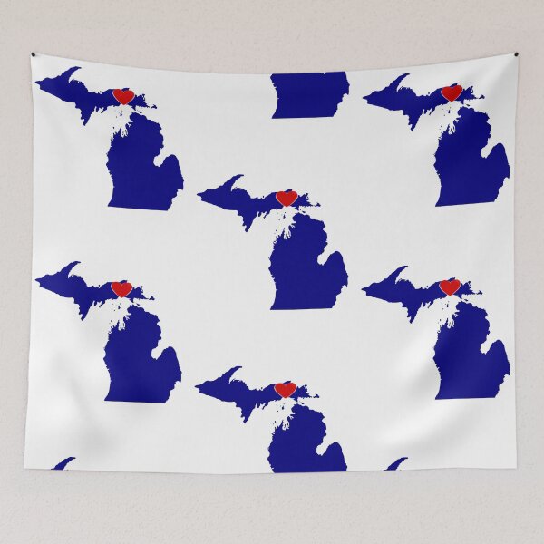 Item preview, Michigan with Heart Location designed and sold by ByTekk.