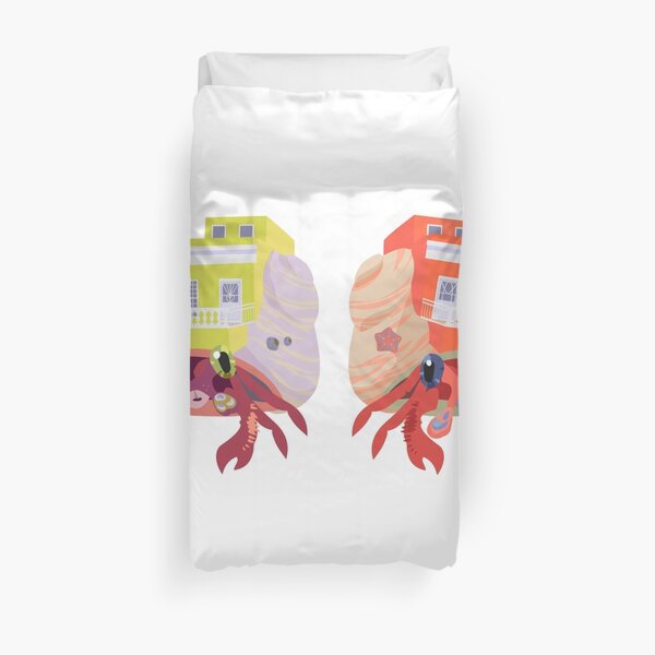 Sociable Introverts: Bright Hermit Crabs 1 Duvet Cover