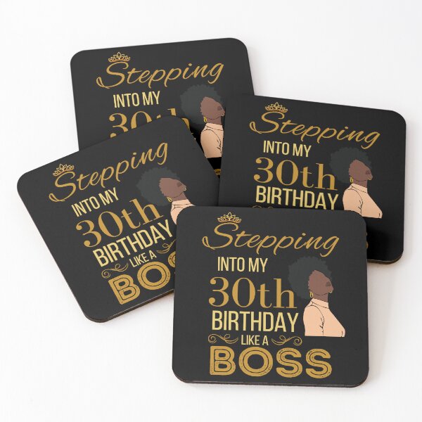 Item preview, Gold Crown Stepping Into My 30th Birthday Like A Boss Birthday designed and sold by Run to Creations.