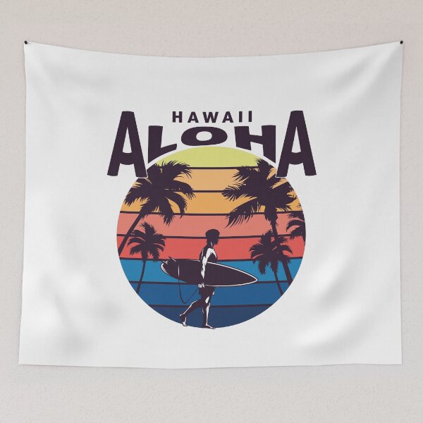 Item preview, Retro Aloha Hawaii Vacation Beach Sunset Vintage Hawaiian Summer designed and sold by STORHAMIDO.