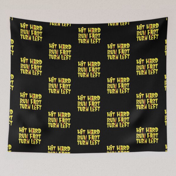 Item preview, Hit Hard Run Fast Turn Left Fastpitch Softball designed and sold by 99Fastpitch.
