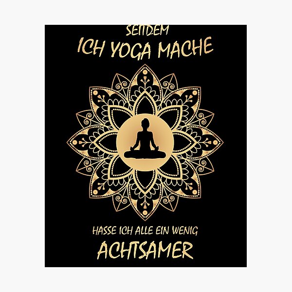 Item preview, Yoga - With yoga, I hate everyone a little more mindfully designed and sold by Shirt-Designs.