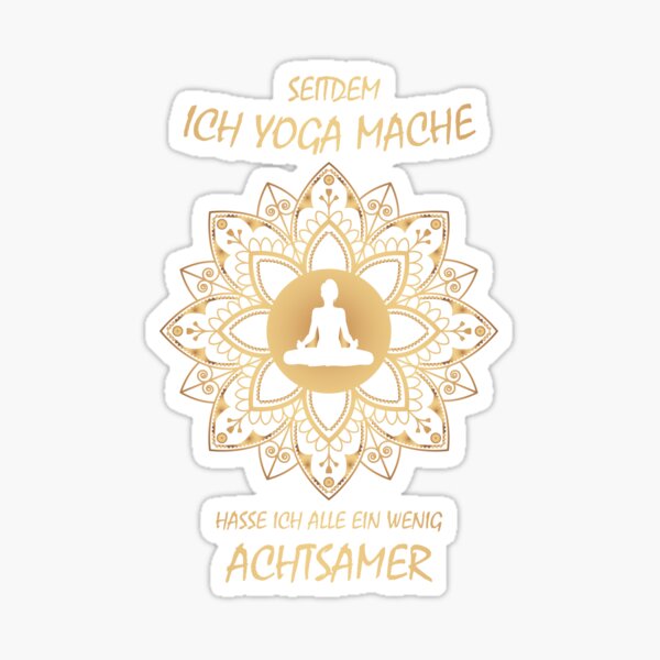 Item preview, Yoga - With yoga, I hate everyone a little more mindfully designed and sold by Shirt-Designs.