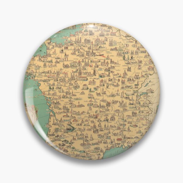 Item preview, Vintage Map of France designed and sold by kapotka.
