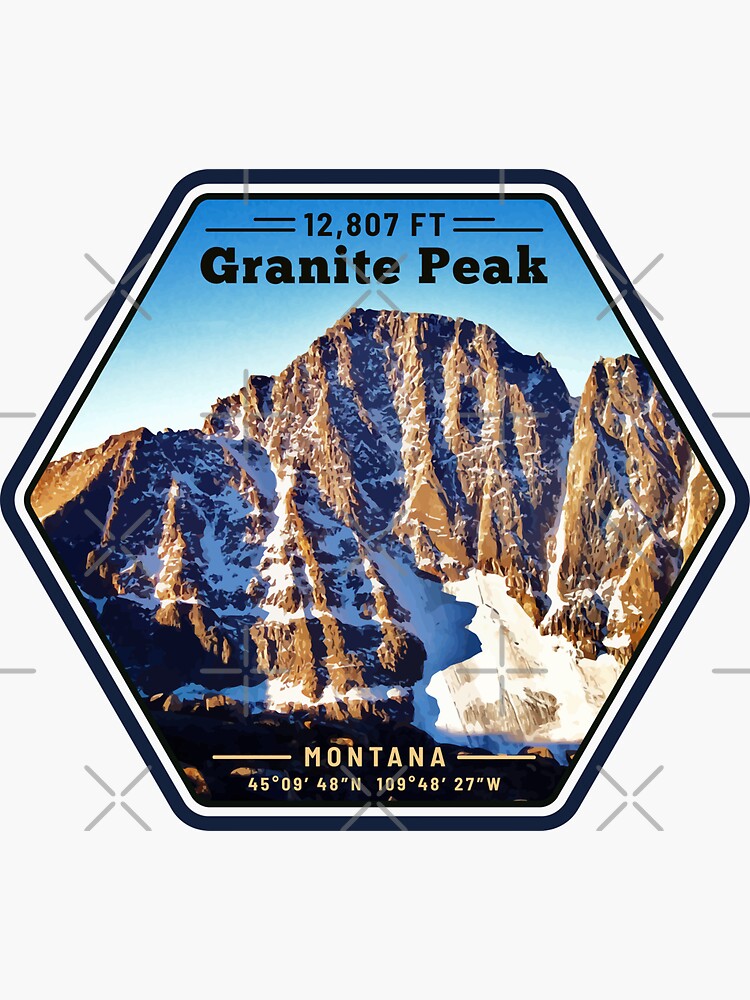 "Granite Peak Montana" Sticker by Dennis02 Redbubble