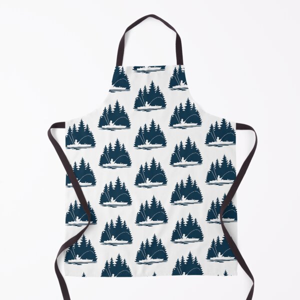 Item preview, Kayak Fisherman Rural Forest Scene with Navy Blue Background designed and sold by Sam Morrison.