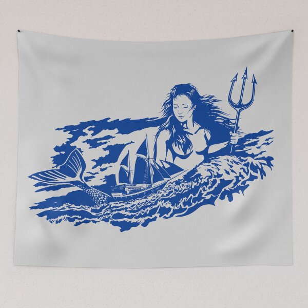 Aperçu de l'œuvre Sirène orageuse, bleu créée et vendue par olazlo.