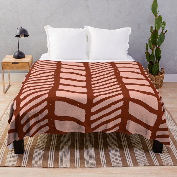 Item preview, Mid Century Modern Lines - Rust and Peach designed and sold by PeachyLitchi.