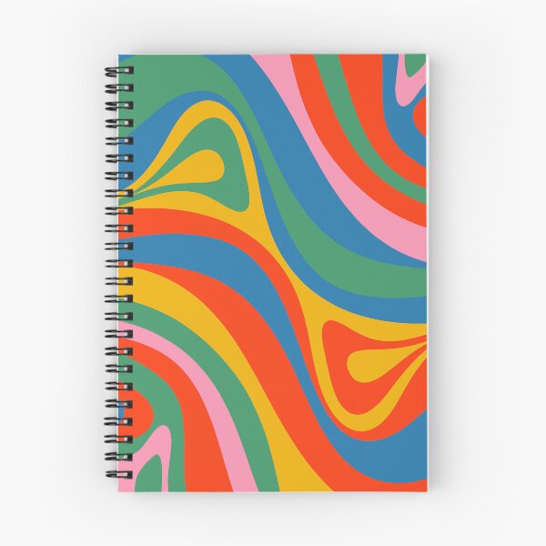 Item preview, New Groove Retro Swirl Colourful Rainbow Abstract Pattern  designed and sold by kierkegaard.
