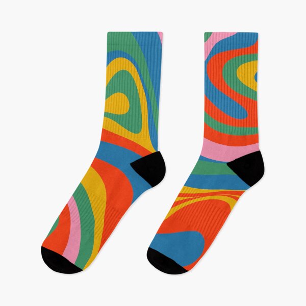 Item preview, New Groove Retro Swirl Colourful Rainbow Abstract Pattern  designed and sold by kierkegaard.