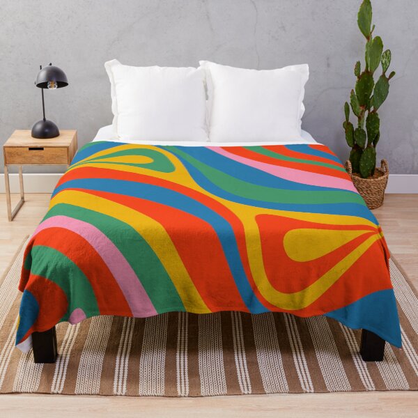 Item preview, New Groove Retro Swirl Colourful Rainbow Abstract Pattern designed and sold by kierkegaard.