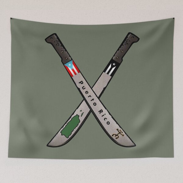 Item preview, Puerto Rico Machete Flag Map Coqui Taino designed and sold by SoLunAgua ..