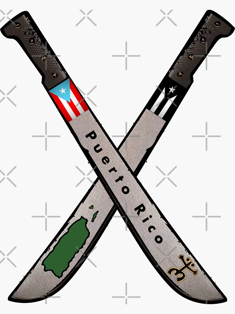 "Puerto Rico Machete Flag Map Coqui Taino" Sticker for Sale by liamaris