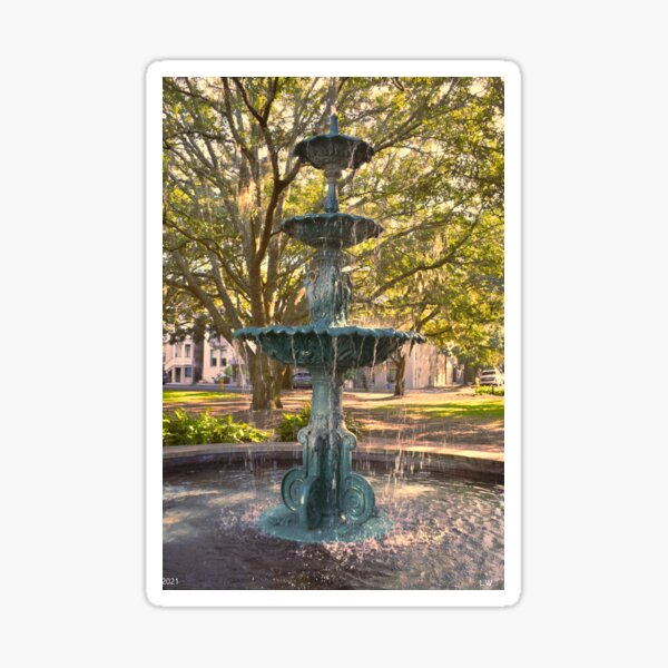 Item preview, Lafayette Square Fountain Savannah Georgia designed and sold by LisaWootenPhoto.