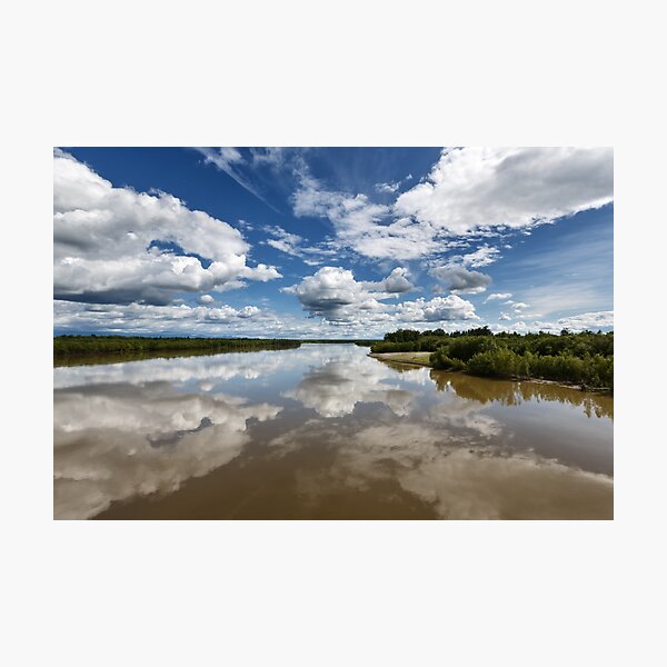 Item preview, Beautiful clouds over river and reflection in water designed and sold by Alexander Piragis.