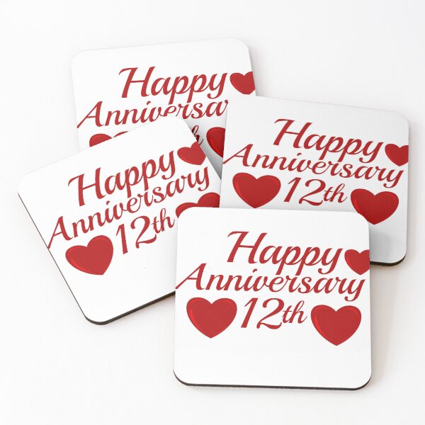 Item preview, happy anniversary 12th designed and sold by win Design.