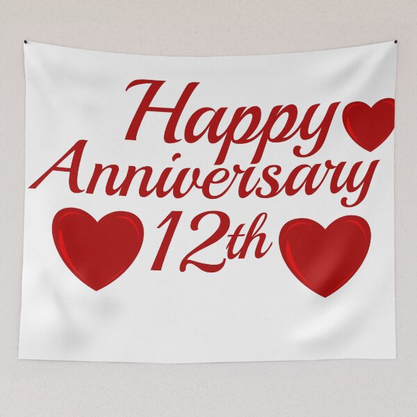 Item preview, happy anniversary 12th designed and sold by win Design.