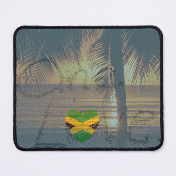 Item preview, Nuff Respect One Love / Beautiful Sunset Setting and One Love Typography With Jamaican Flag Heart / I Love Ja  designed and sold by haRexia.