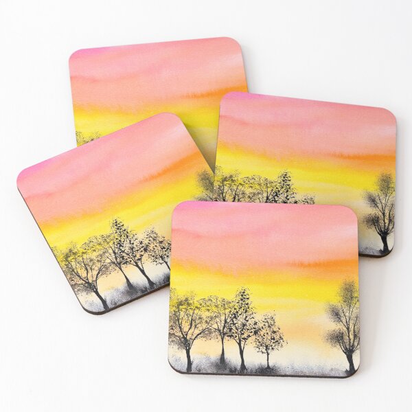 Item preview, Misty morning Trees Orange sunrise designed and sold by Monika Howarth.