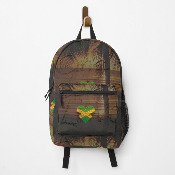Item preview, Nuff Respect One Love / Beautiful Sunset Setting and One Love Typography With Jamaican Flag Heart / I Love Ja designed and sold by haRexia.