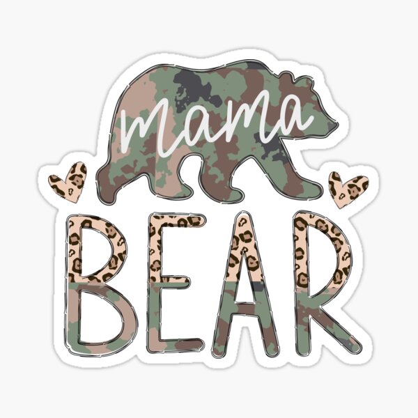 “Mama Bear - Mother’s Day” Sticker for Sale by MastiloDesigns | Redbubble