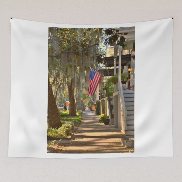Item preview, American Flag Flying In Savannah Georgia designed and sold by LisaWootenPhoto.
