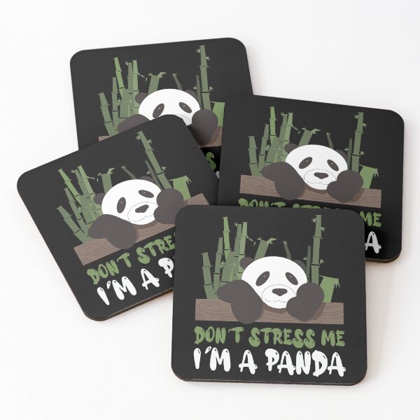 Item preview, A design featuring a panda and bamboo with the saying don't stress me i'am a panda designed and sold by velisani.