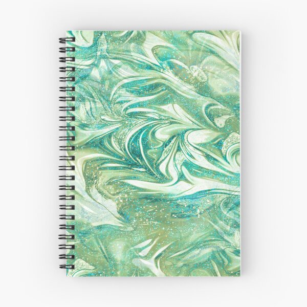 Item preview, Green and Teal Glitter Swirl Abstract designed and sold by nimreninmu.
