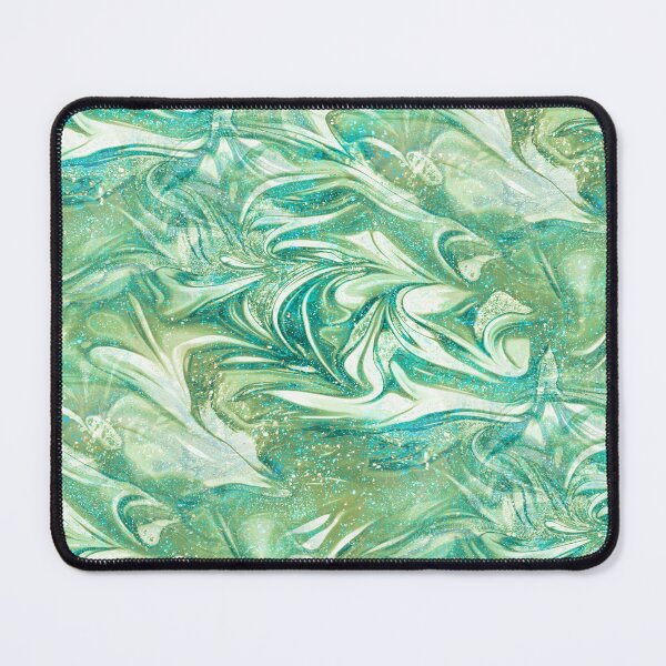 Item preview, Green and Teal Glitter Swirl Abstract designed and sold by nimreninmu.
