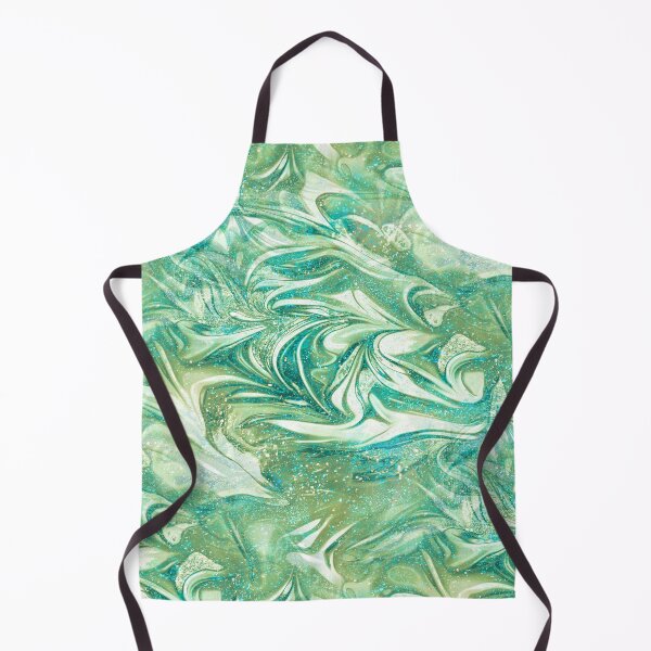 Item preview, Green and Teal Glitter Swirl Abstract designed and sold by nimreninmu.