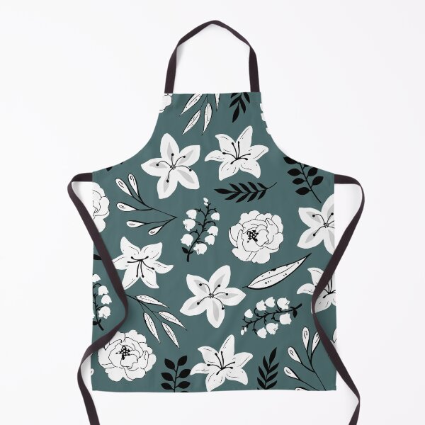 Artikelvorschau, Weiße Blumen mit buntem Hintergrund (dunkelgrün) entworfen und verkauft von Dorina Larsdotter.