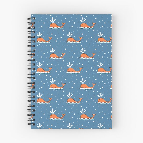 Item preview, Cute Cartoon Orange Whales Ocean Pattern designed and sold by mrhighsky.
