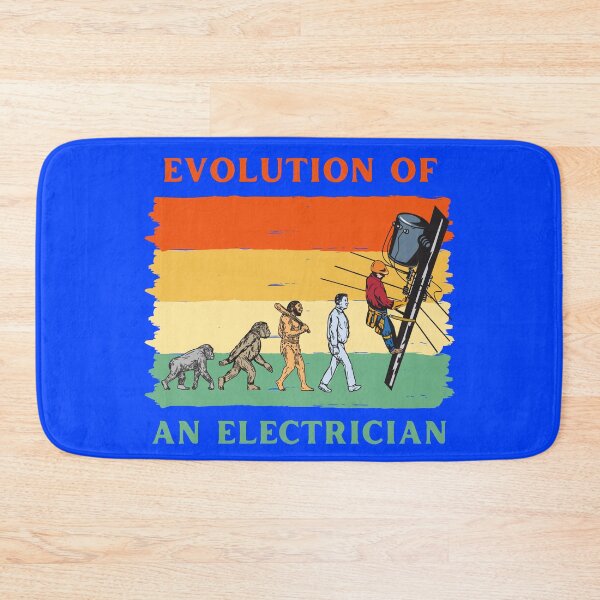 Item preview, Evolution of Electrician, Lineman | Electrician Gift, Funny Art for Electrical Workers designed and sold by EngineersArt.