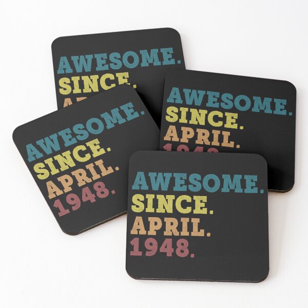 Item preview, Awesome Since April 1948 Retro Vintage 74th Birthday Gift designed and sold by designbychow.