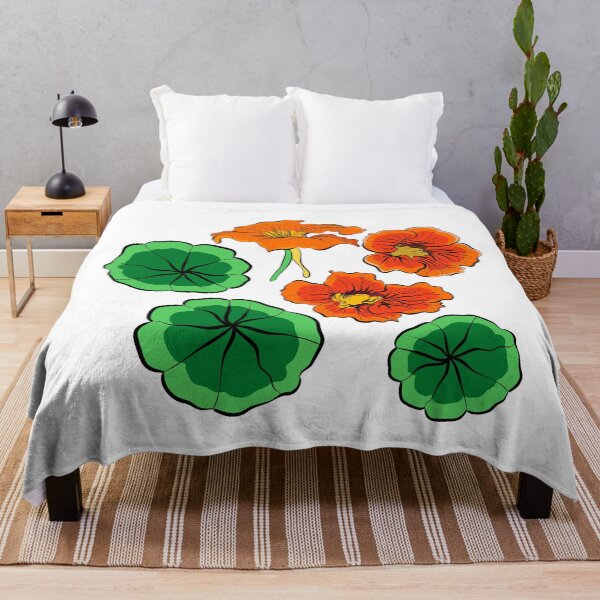Item preview, Nasturtium flowers floral illustration  designed and sold by Mashusha-art.