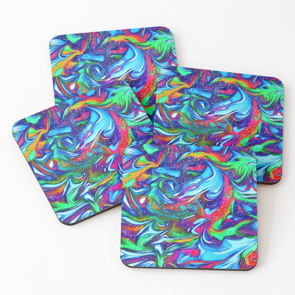 Item preview, Vibrant Sparking Rainbow Glitter Abstract Fluid Art designed and sold by nimreninmu.