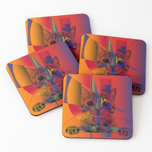 Item preview, Hypnosis Cat - Colorful Abstract designed and sold by tinytiger77.