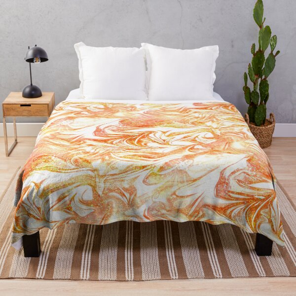 Item preview, Orange and Yellow Sparkling Abstract Swirls designed and sold by nimreninmu.