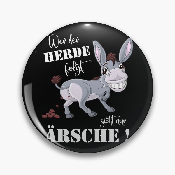 Item preview, Whoever follows the herd only sees butts - stubborn donkeys designed and sold by Shirt-Designs.