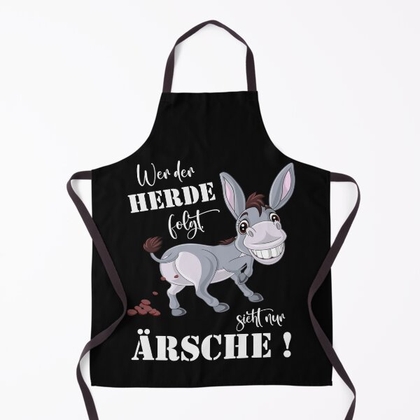 Item preview, Whoever follows the herd only sees butts - stubborn donkeys designed and sold by Shirt-Designs.