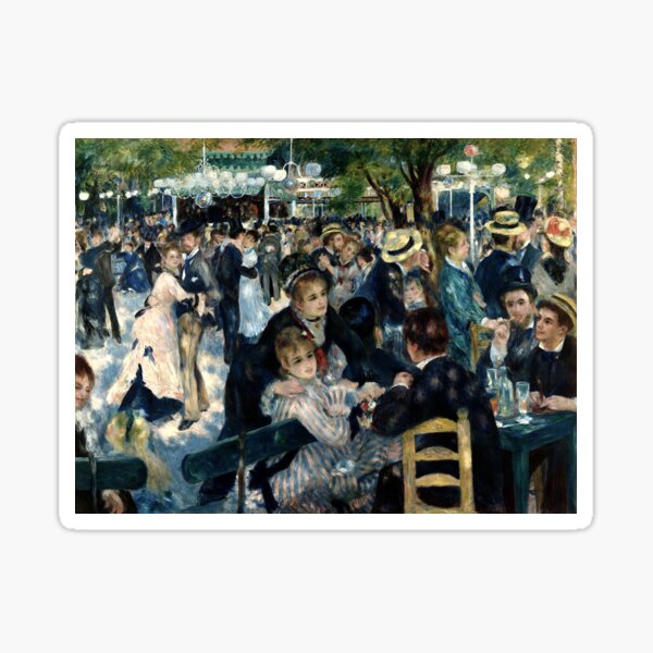 RENOIR. Dance at Le Moulin de la Galette, Edward Renoir. Sticker