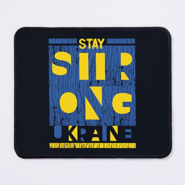 Item preview, Blue and Yellow Ukraine Flag Colors Distressed STAY STRONG UKRAINE Grunge Typographic Quote to Support Ukraine and Ukrainians designed and sold by zenturtlemerch.